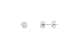 XENOX Ohrstecker - Silver Circle Zargenfassung - XS7156