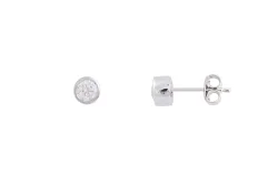 XENOX Ohrstecker - Silver Circle Zargenfassung - XS7157