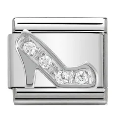 Nomination Classic - SilverShine aus Edelstahl mit 925er Silber und Zirkonia - Schuh - 330304/09