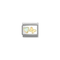 Nomination Charm - Schmetterling mit Edelsteinherz - 030523/11