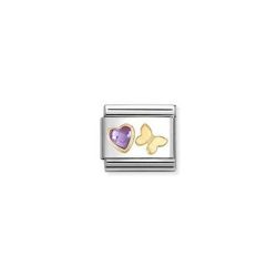 Nomination Charm - Schmetterling mit Zirkoniaherz - 030613/13