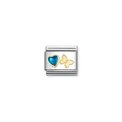 Nomination Charm - Schmetterling mit Zirkoniaherz - 030613/16
