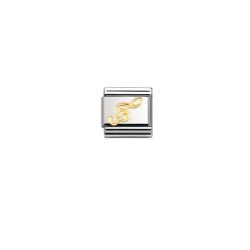 Nomination Classic - MUSIC Edelstahl und 18K-Gold (Violinschlussel)