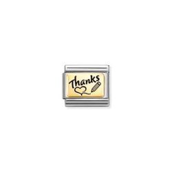 Nomination Charm - Thanks - 030166/76