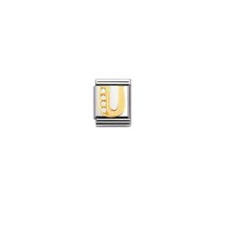 Nomination BIG - BUCHSTABEN Edelstahl, 18K-Gold und Cubic Zirc. (U)