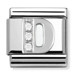 Nomination Classic - SilverShine Buchstabe D mit Zirkonia - 330301/04
