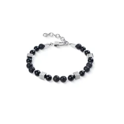 Coeur de Lion Armband - Onyx- und Lavakugeln mit Mini Spikes - 092630.1300.0