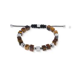 Coeur de Lion Armband - Cubes Tigerauge - 092330.1117.0