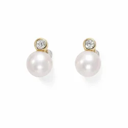 ELLA Juwelen Ohrringe - ELLA Juwelen Ohrstecker 585 Gelbgold Zirkonia Süßwasserperle - 101-53032