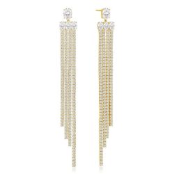 SIF Jakobs Ohrringe - Ellisse Exclusive Lungo - SJ-E2328-CZ-YG