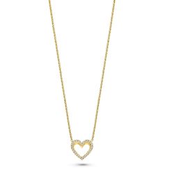 FJF JEWELLERY Halskette - Classic Heart Pavé - FJF0010047YWH