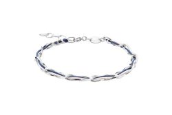 Momentoss Filo Armband - Textil - Dunkelblau Babyrosa - Silber - 20200921
