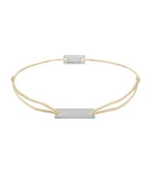 Momentoss Filo Armband - Textil - Beige - Silber - Eckig - 21200041