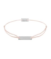 Momentoss Filo Armband - Textil - Hellrosa - Silber - Eckig - 21200042