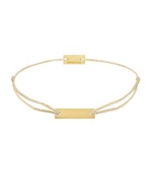 Momentoss Filo Armband - Textil - Beige - Gold - Eckig - 21200054