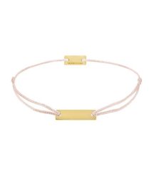 Momentoss Filo Armband - Textil - Hellrosa - Gold - Eckig - 21200056