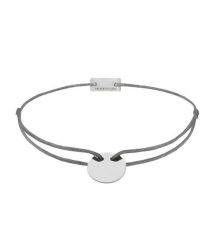 Momentoss Filo Armband - Textil - Dunkelgrau - Silber - 21200004