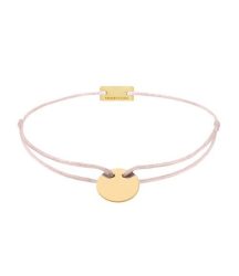 Momentoss Filo Armband - Textil - Hellrosa - Gold - 21200017