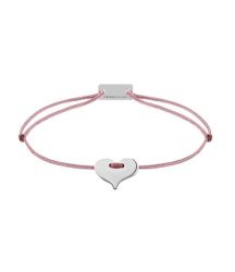 Momentoss Filo Armband - Textil - Rosa-Braun - rhodiniert - Herz - 21200214
