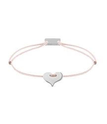 Momentoss Filo Armband - Textil - Hellrosa - rhodiniert - Herz - 21200215