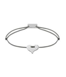 Momentoss Filo Armband - Textil - Dunkelgrau - rhodiniert - Herz - 21200216
