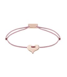Momentoss Filo Armband - Textil - Rosa-Braun- rosé vergoldet - Herz - 21200220