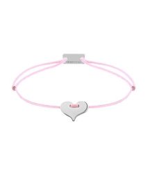 Momentoss Filo Armband - Textil - Babyrosa - rhodiniert - Herz - 21200972