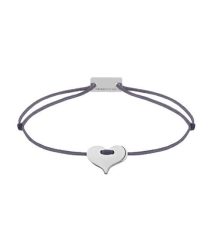 Momentoss Filo Armband - Textil - Grau-Lila - rhodiniert - Herz - 21200988