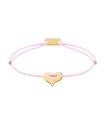 Momentoss Filo Armband - Textil - Babyrosa - vergoldet - Herz - 21201046