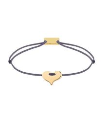 Momentoss Filo Armband - Textil - Grau-Lila - vergoldet - Herz - 21201056