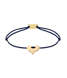 Momentoss Filo Armband - Textil - Dunkelblau - vergoldet - Herz - 21201080