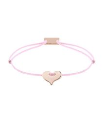 Momentoss Filo Armband - Textil - Babyrosa - rosé vergoldet - Herz - 21201099