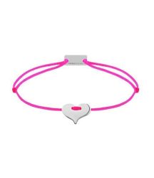 Momentoss Filo Armband - Textil - Pink- rhodiniert - Herz - 21201017