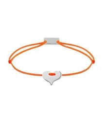 Momentoss Filo Armband - Textil - Orange - rhodiniert - Herz - 21201019