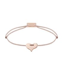 Momentoss Filo Armband - Textil - Braun-Beige - rosé vergoldet - Herz - 21201105