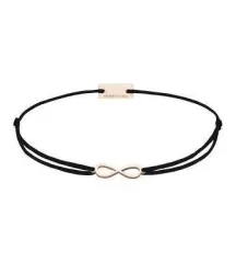 Momentoss Filo Armband - Textil - Schwarz - rosé vergoldet - Infinity - 21201769