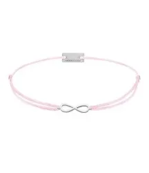 Momentoss Filo Armband - Textil - Rosa - Silber - Infinity - 21201723