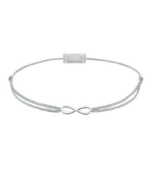 Momentoss Filo Armband - Textil - Grau - Silber - Infinity - 21201730