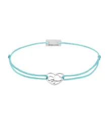 Momentoss Filo Armband - Textil - Blau - Silber rhodiniert - Herzen - 21202027