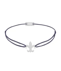 Momentoss Filo Armband - Textil - Lila - Lilie Silber rhodiniert - 21202680