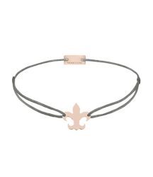 Momentoss Filo Armband - Textil - Dunkelgrau - Lilie Rosevergoldet - 21202729