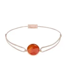 Momentoss Filo Armband - Textil - Beige - Chalcedon Rot - 21203086