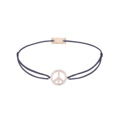 Momentoss Filo Armband - Textil - Lila - rosevergoldet - Peace - 21204092