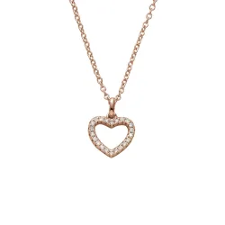 Auranto Collier - Silbercollier Herz rose - M262079
