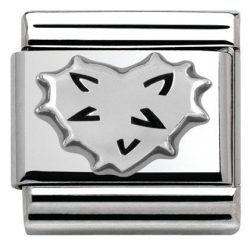 Nomination Classic - Composable Classic oxidiert - Herz mit Dornen - 330101/03