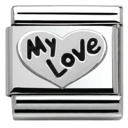 Nomination Classic - Composable Classic oxidiert - Herz My Love - 330101/09