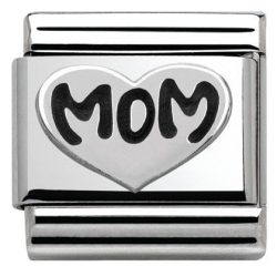 Nomination Classic - Composable Classic oxidiert - Herz Mom - 330101/10