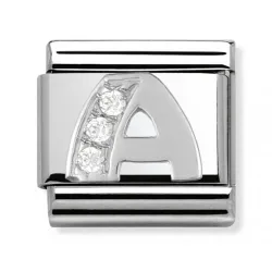 Nomination Classic - SilverShine Buchstabe A mit Zirkonia - 330301/01