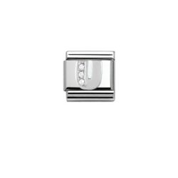 Nomination Classic - SilverShine Buchstabe U mit Zirkonia - 330301/21
