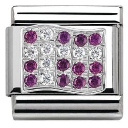 Nomination Classic - Composable Classic Flaggen - Silber, Zirkonia - Dänemark - 330318/14